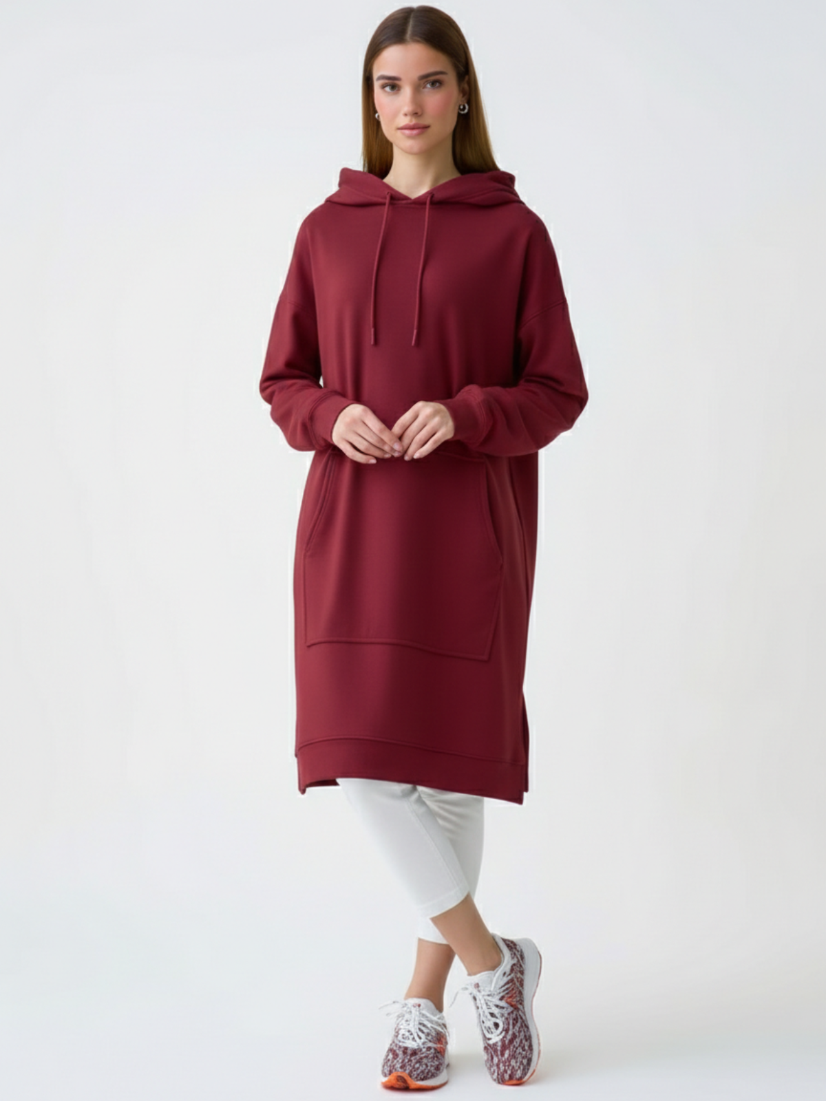 Oversized Mid-Length Hoodie Dress