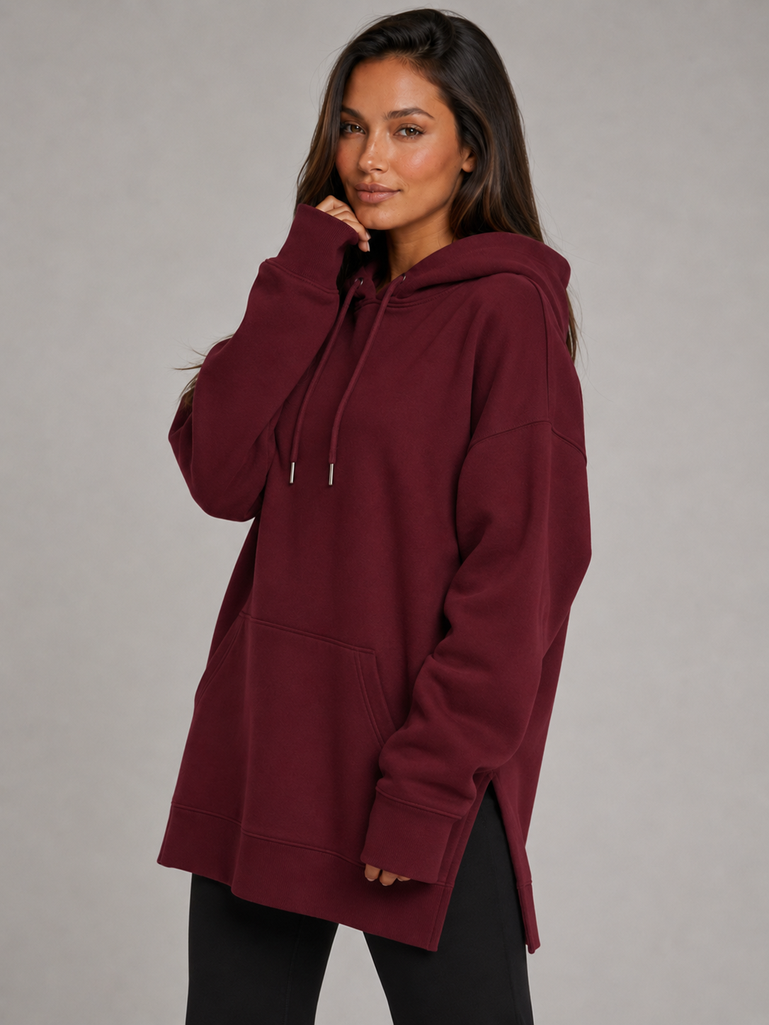 Robe à capuche oversize