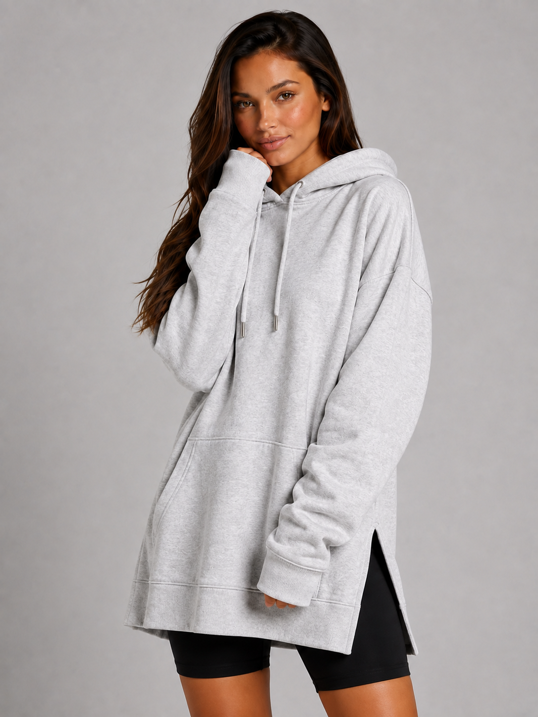 Robe à capuche oversize
