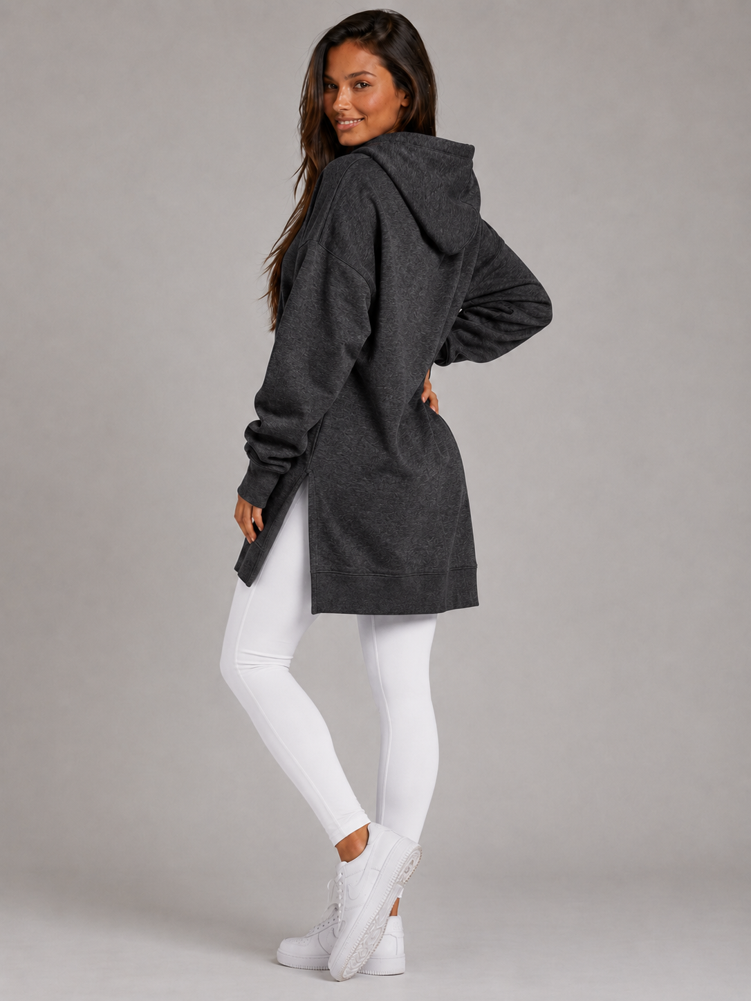 Robe à capuche oversize