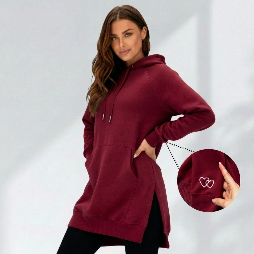 Warmy Oversized Hoodie Dress – Ultra-Soft Fleece Sweatshirt Dress for Women (Plus Size S-3XL), Cozy Wearable Blanket Hoodie, Perfect Gift for Her