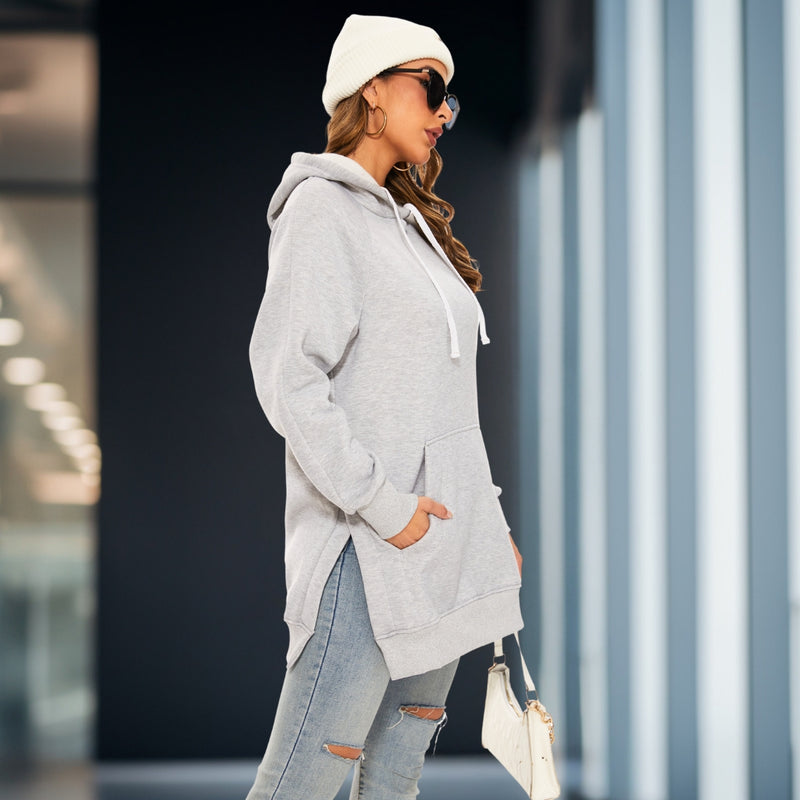 Women's Hoodie Dress - Menage A Trois (White Logo)
