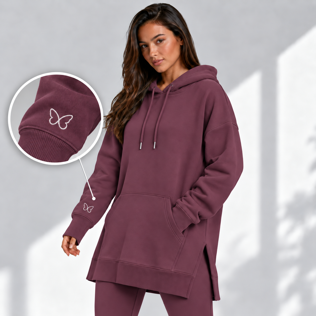 Übergroßes Hoodie-Kleid