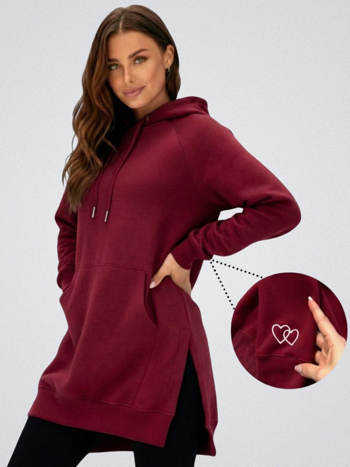 Women's Hoodie Dress - Casual Long Sleeve Pullover Sweatshirt Dress Women's Hoodie Dress - Casual Long Sleeve Pullover Sweatshirt Dress