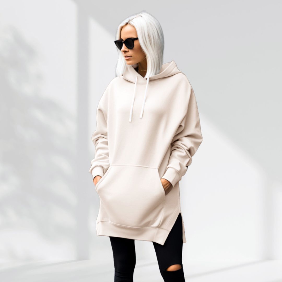 Übergroßes Hoodie-Kleid