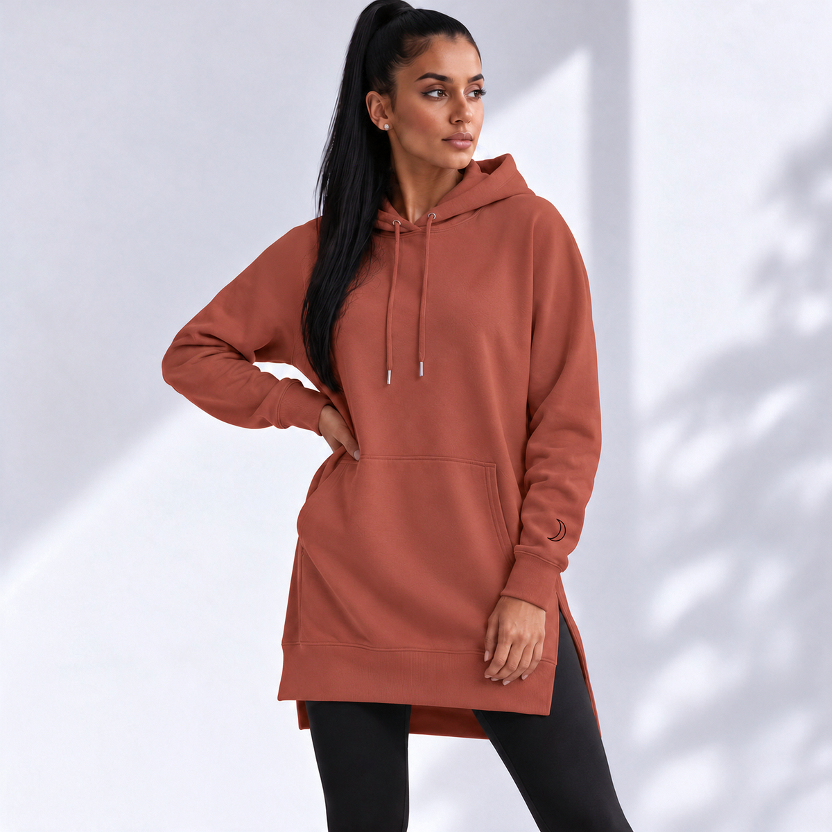 Übergroßes Hoodie-Kleid