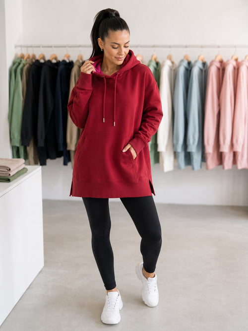 Oversized Mid-Length Hoodie Dress